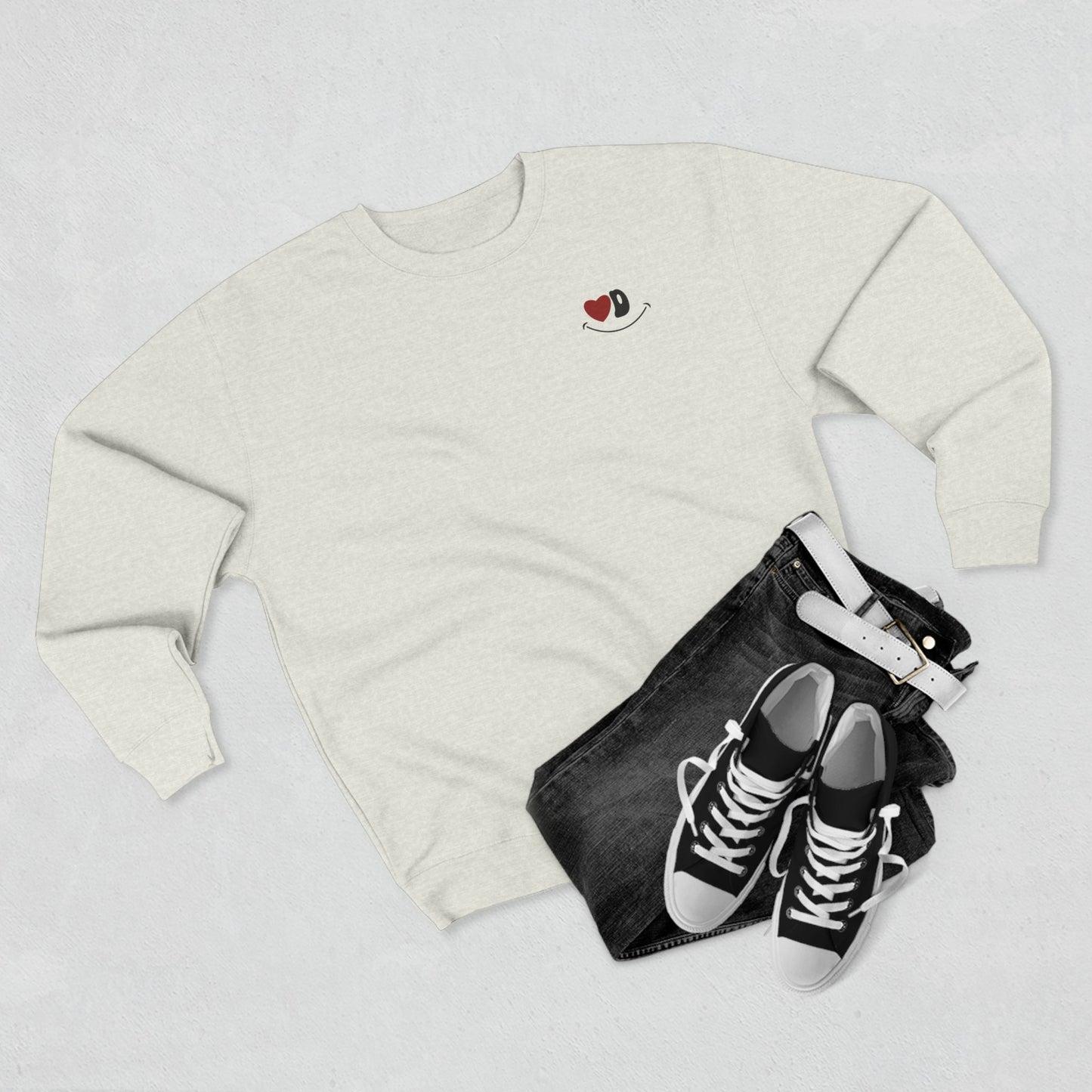 Heart Eye Logo Crewneck Sweatshirt (Red Heart)